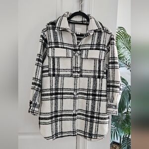H&M Monochrome Plaid Jacket